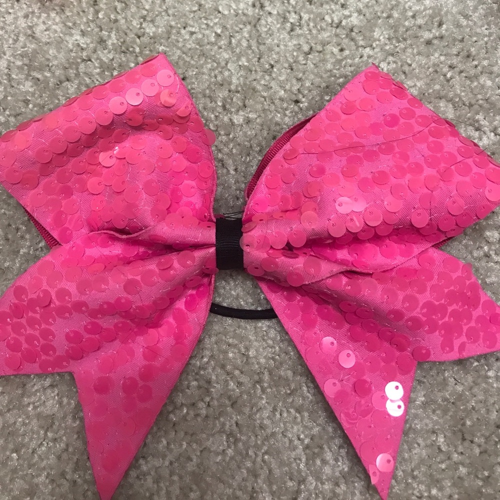 Pink Sequins Bow
