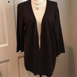 Cardigan Size 1X by Cable & Gauge, 3 button front