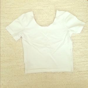American apparel white crop top