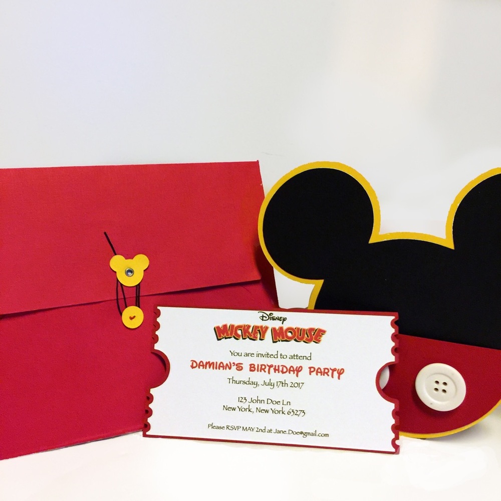 Mickey Mouse invitations