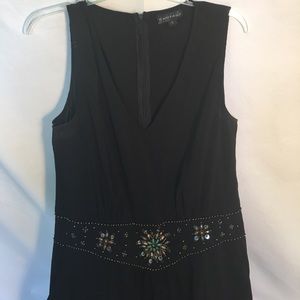 Black v neck beaded waist Rampage jumpsuit