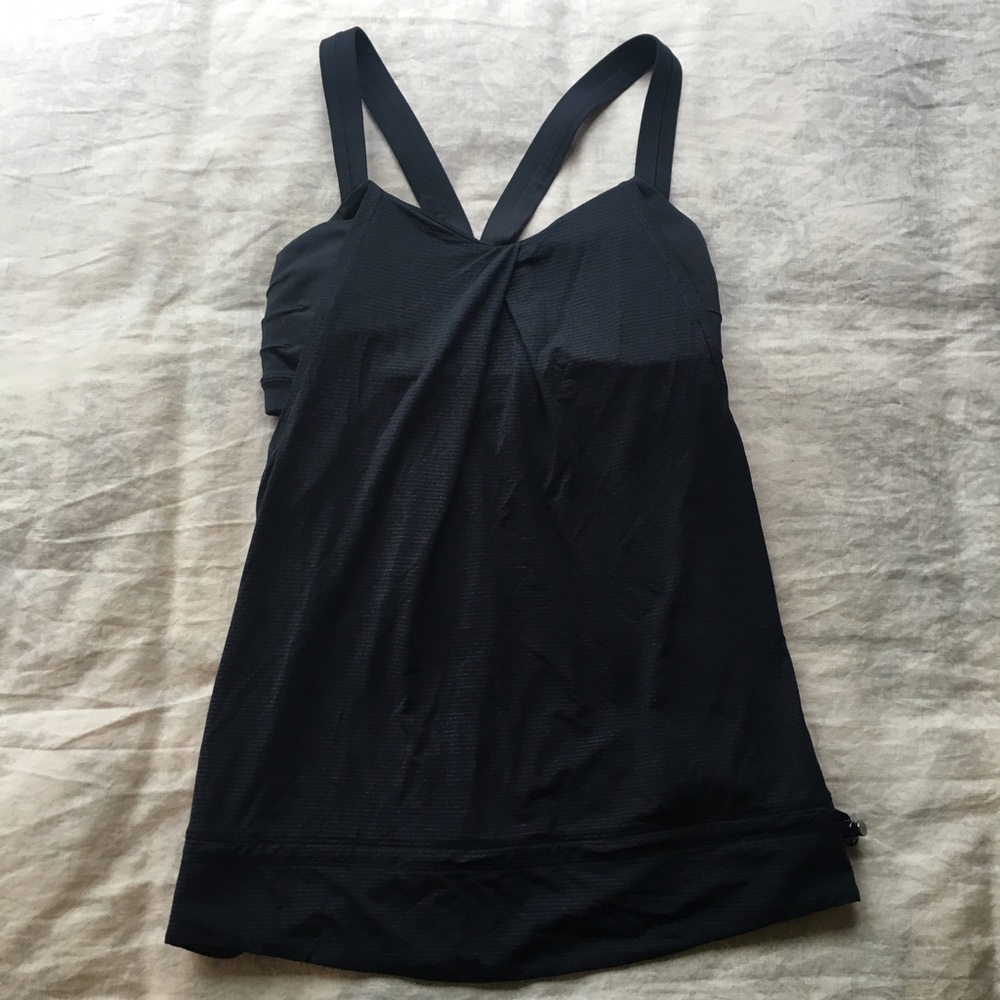 Lululemon Size 4 Black Built in Bra Top