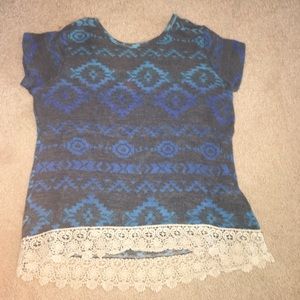 Aztec Crochet Shirt