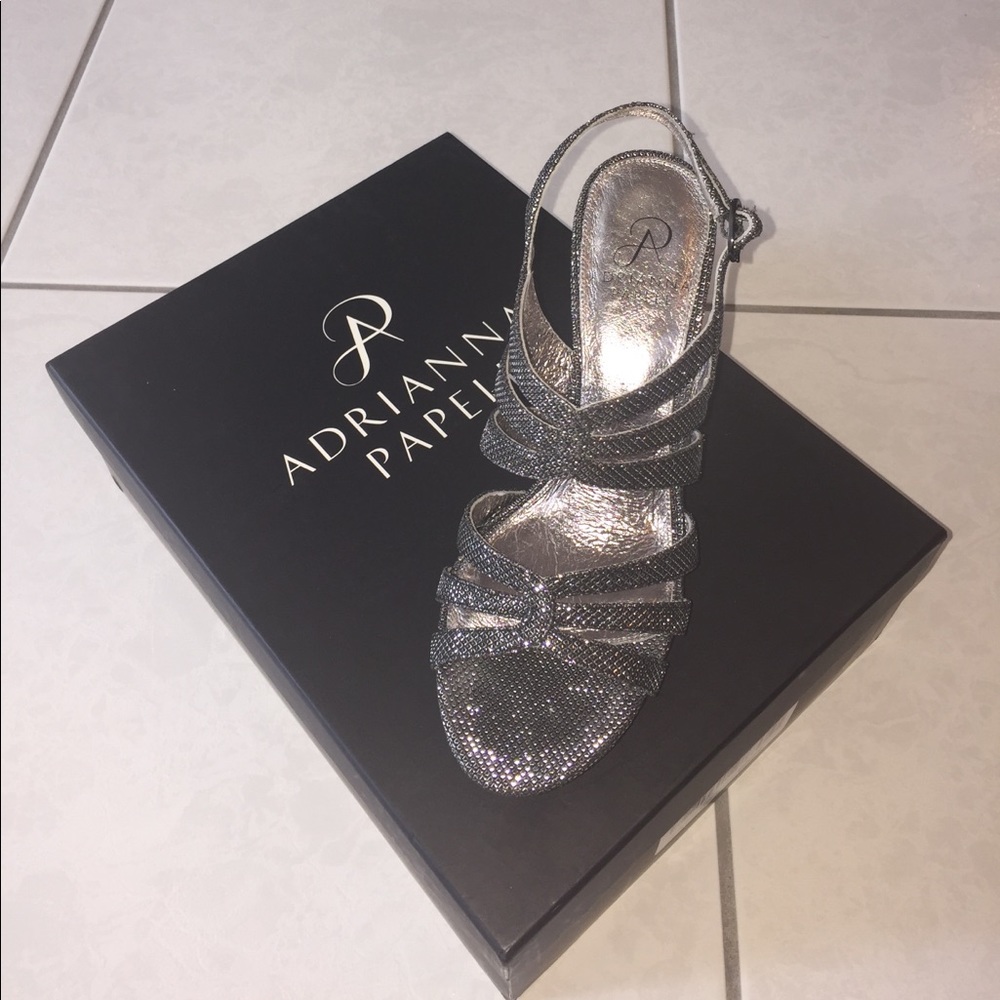 Metallic charcoal Heels