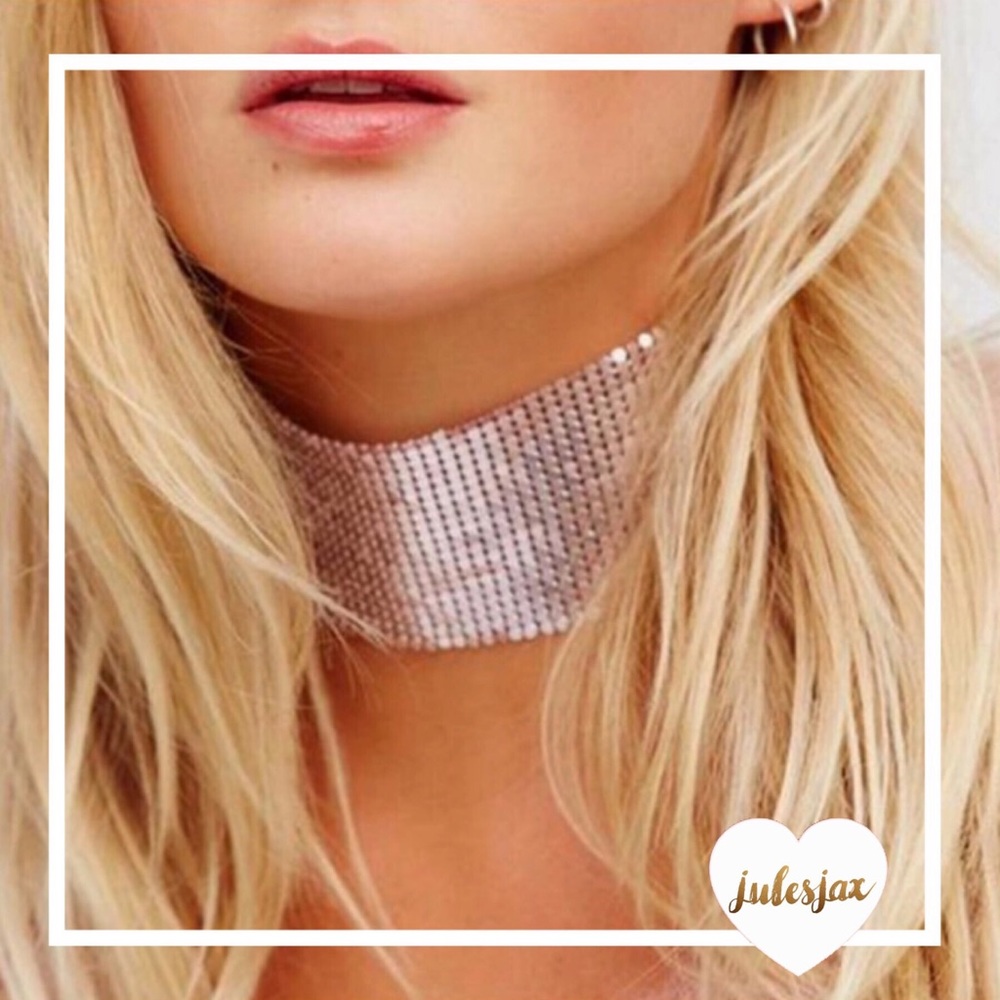 chainlink #choker #meshchoker #trendy #silver - Picture 1 of 2