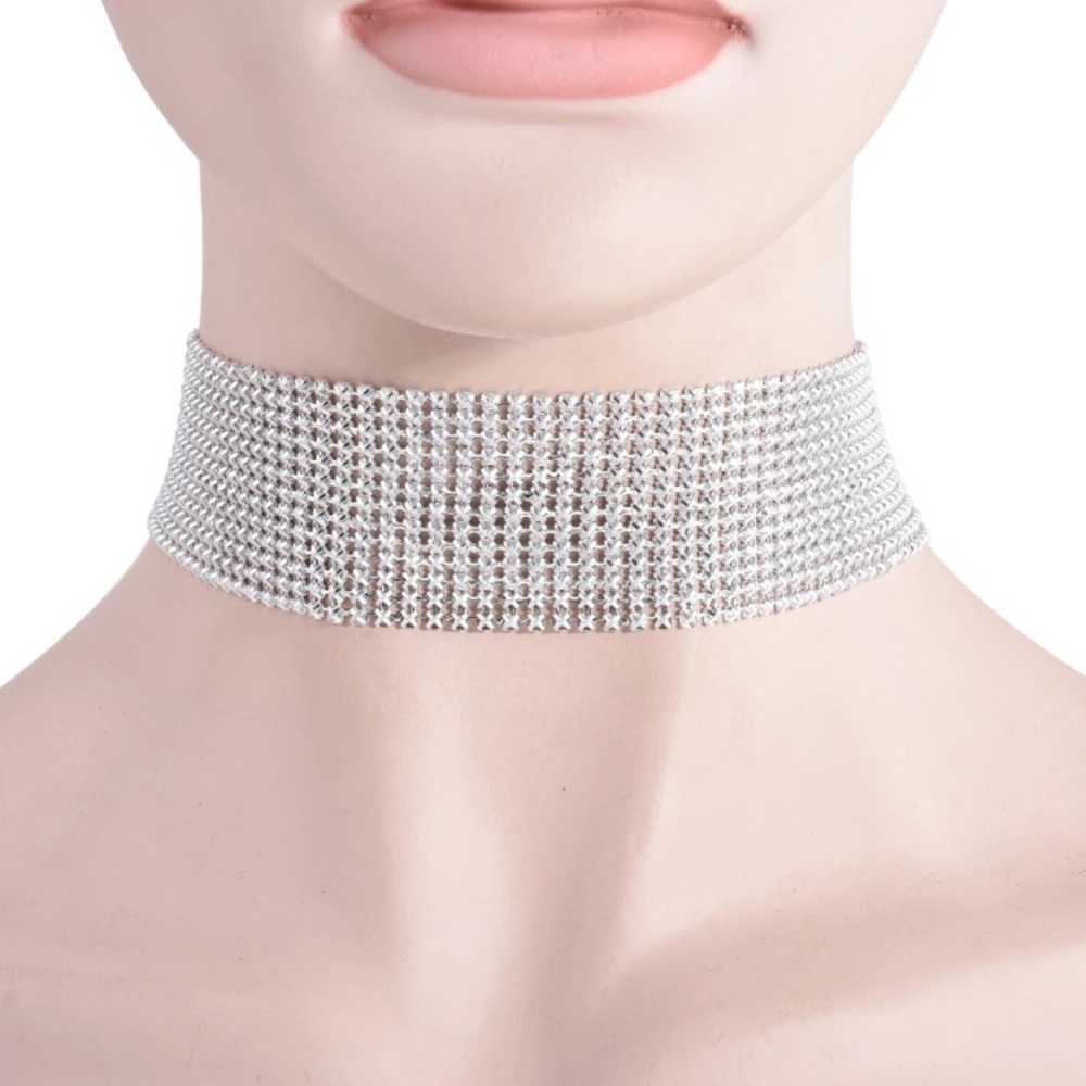 chainlink #choker #meshchoker #trendy #silver - Picture 2 of 2