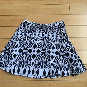 Black and white circle skirt