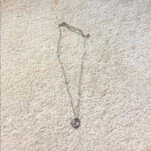 Silver short necklace
