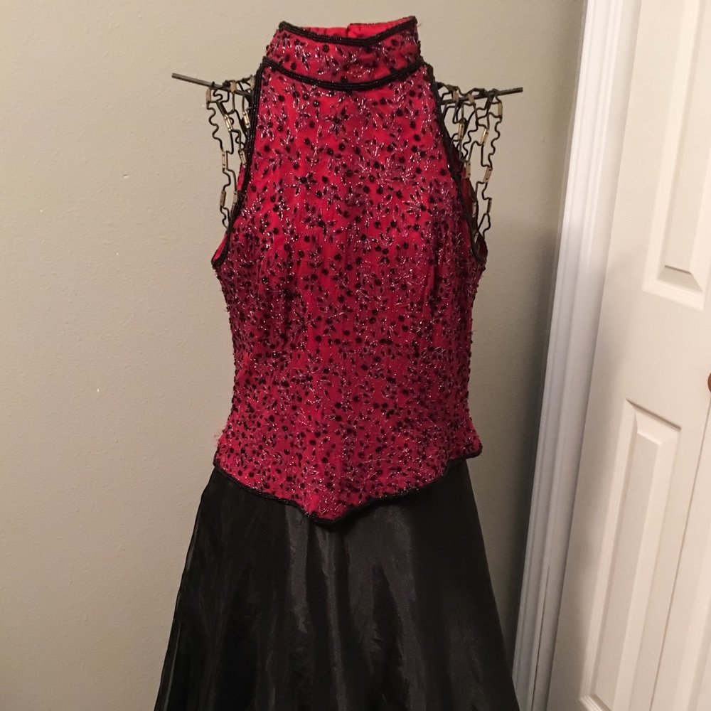 Evening gown with two tops. By Papēll Boutique.