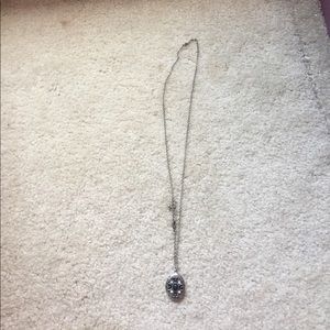 Silver long lock it necklace