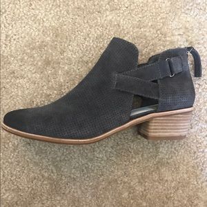 Grey micro suede bootie