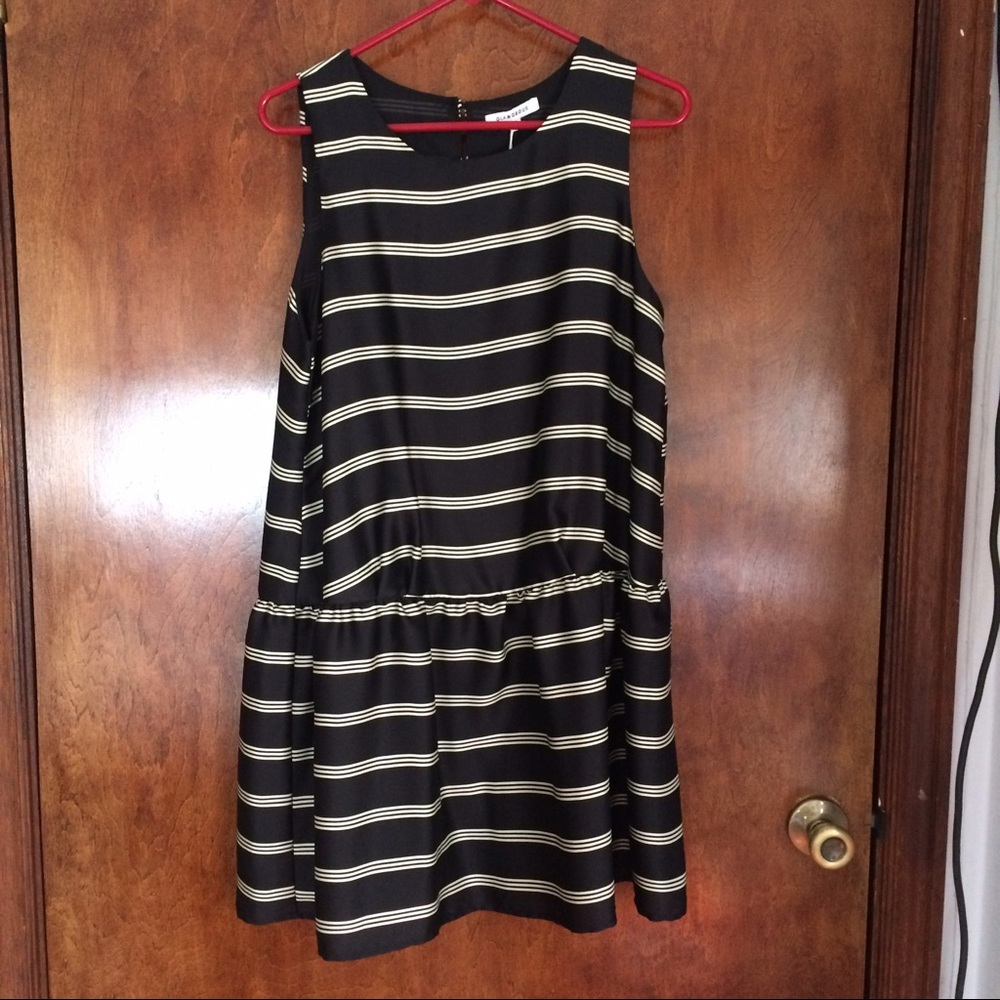 ASOS Glamorous Brand Drop Waist Striped Dress