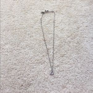 Short silver necklace