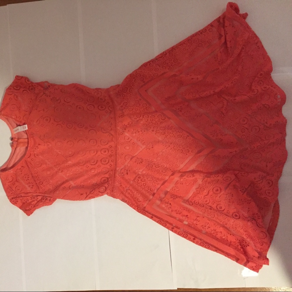 A coral dress