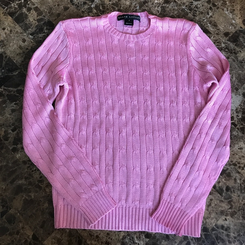 Ralph Lauren Slim Cable Cashmere Sweater