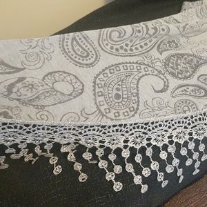 Grey semi-sheer Paisley Wrap