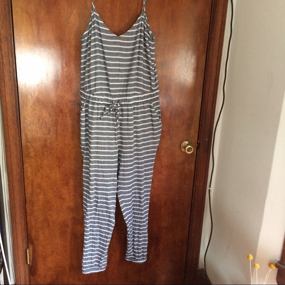 Madewell Striped Romper Jumpsuit