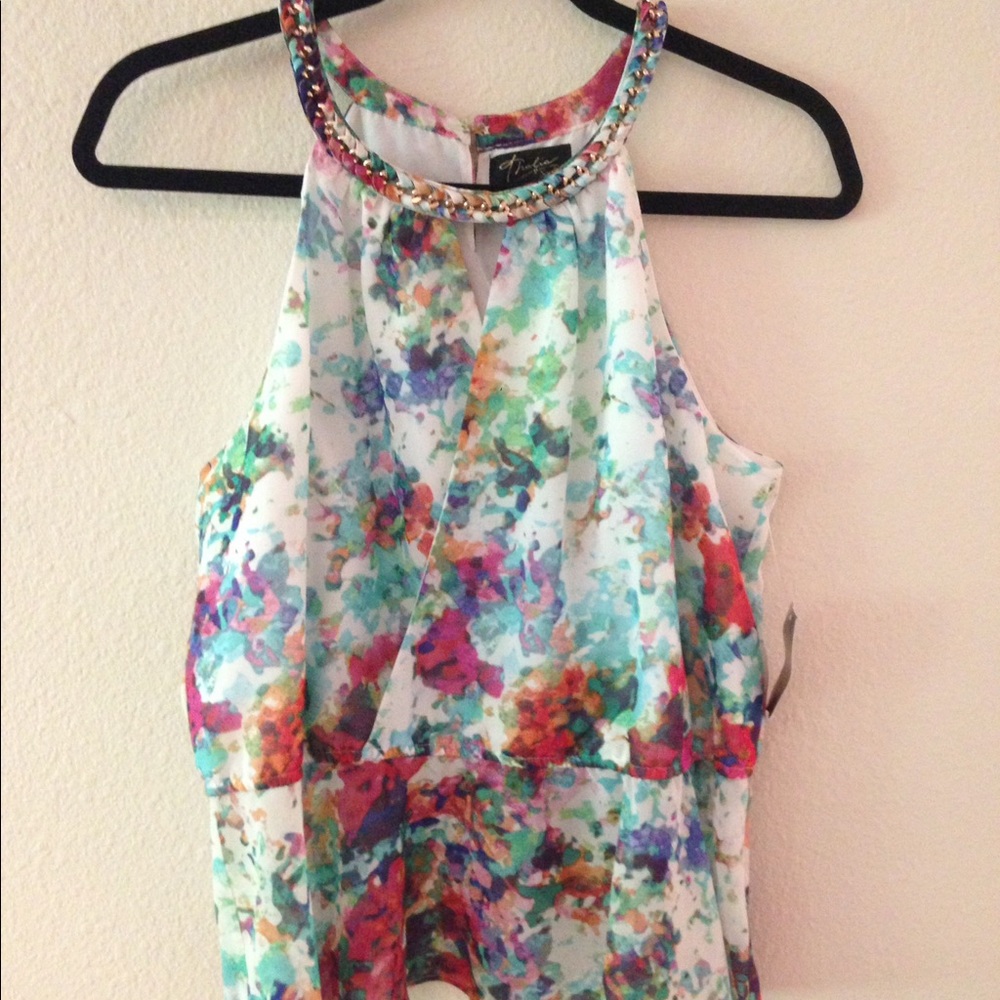 Colorful print top