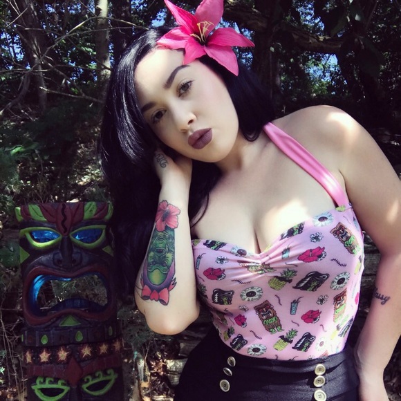 The creepy tiki full length top - Picture 3 of 4