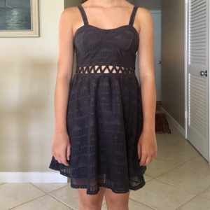 Mossimo Supply Co. Grey Dress with Cutouts