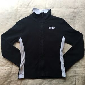 Nike Small Black and White Zip Front Fleece