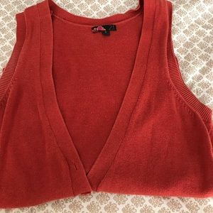 Burnt orange sweater vest