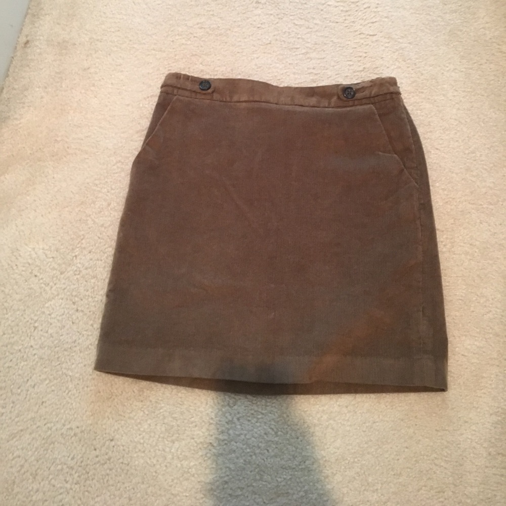 Banana republic corduroy khaki brown skirt