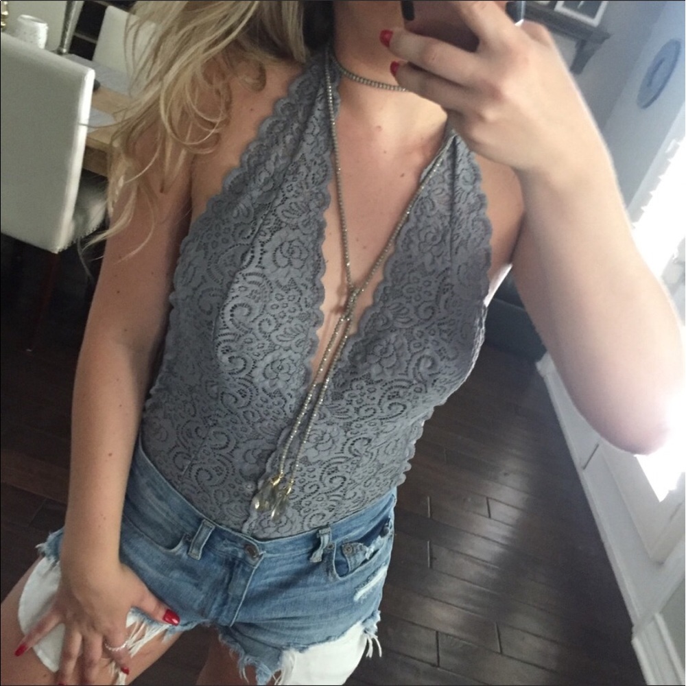 🎉 Blue grey bodysuit