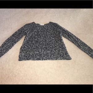 Marled Gray Heart Sweater