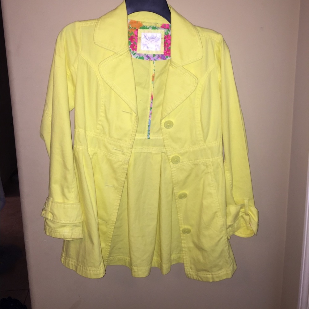 GIRLS GORGEOUS YELLOW JUSTICE JACKET