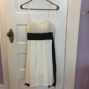 White and black formal dress!