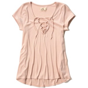 Pink Must-Have Easy Lace-Up T-Shirt