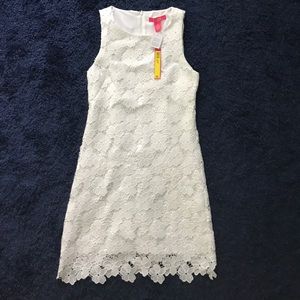 Catherine Malandrino white floral lace dress