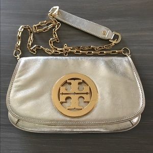 Tory Burch Metallic gold Clutch