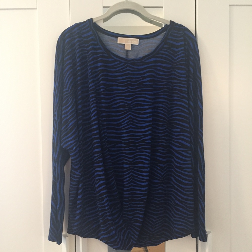 Michael Kors Long Sleeve Twist Front Top