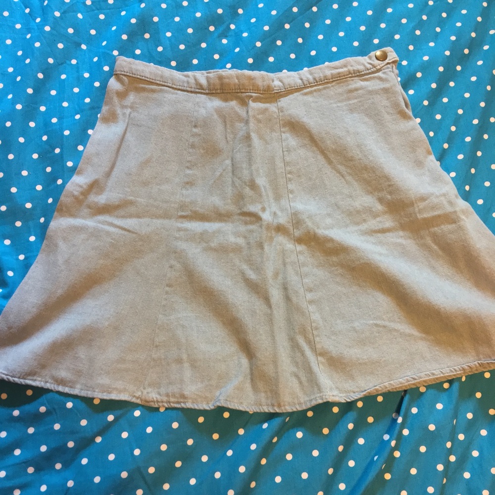 Faded Denim American Apparel Skater Skirt