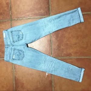 AG distressed denim