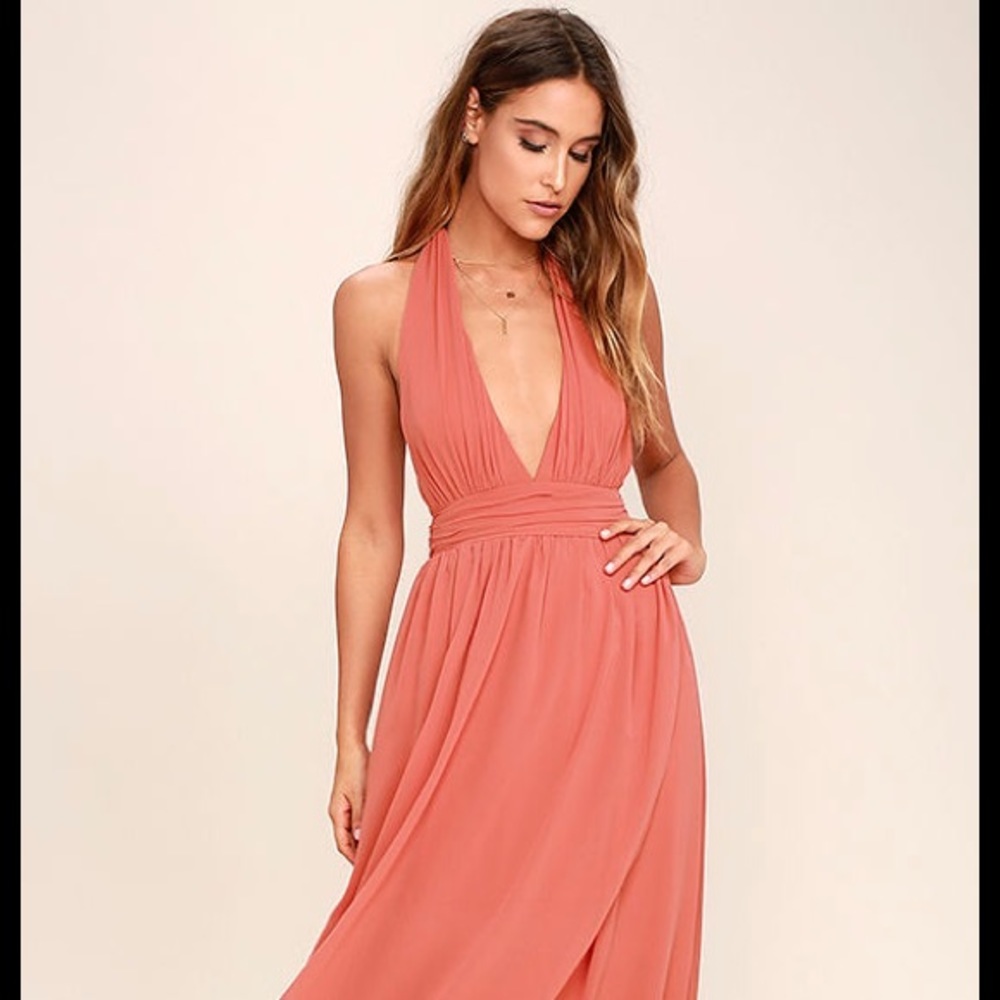 NEVER WORN TERRA COTA STOP AND STARE MAXI DRESS