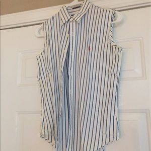 Sleeveless button down