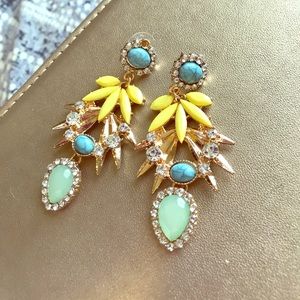 Colored statement earrings