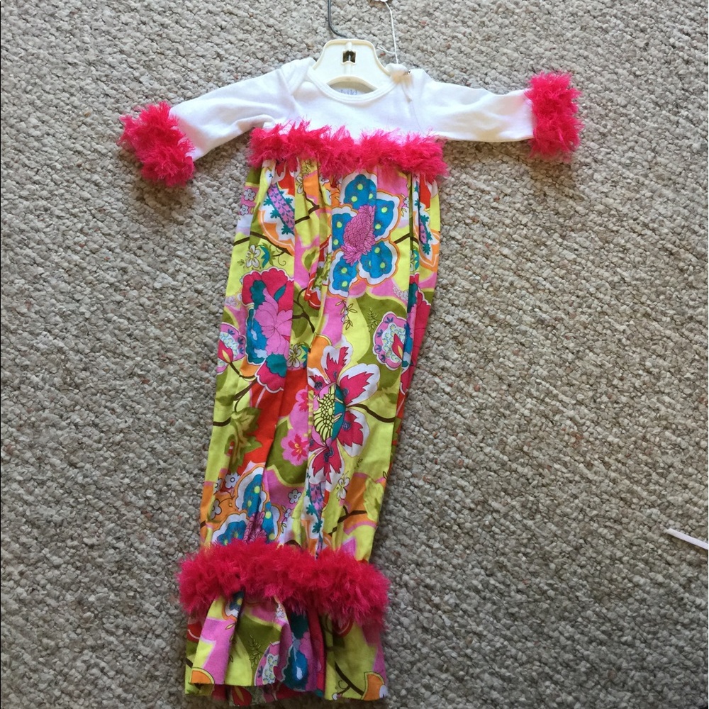 Hand made beautiful pink nb sleep Sack gown