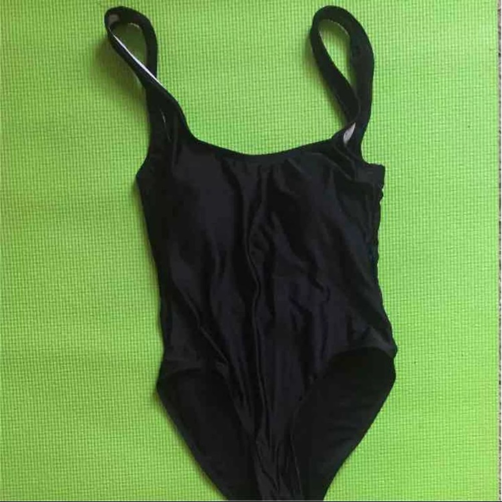 One piece low back bathing suit
