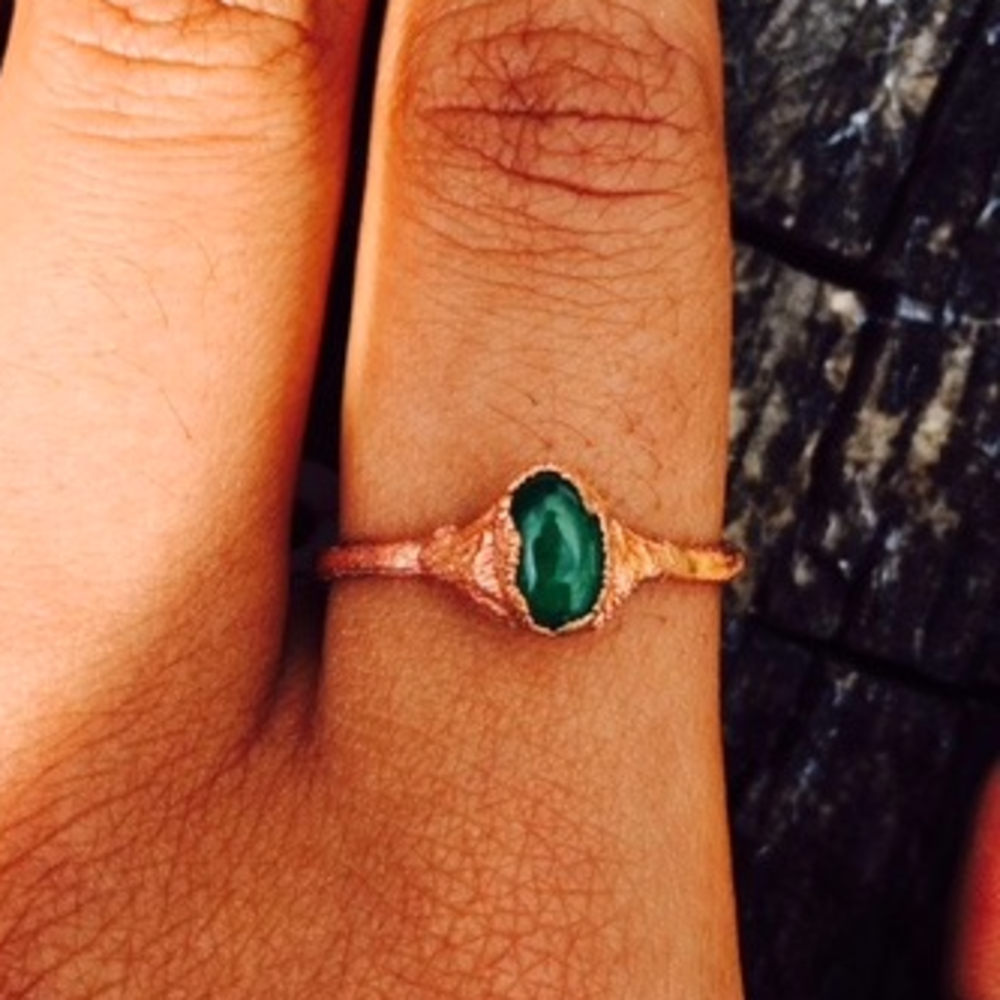 Electroformed Gemstone Ring