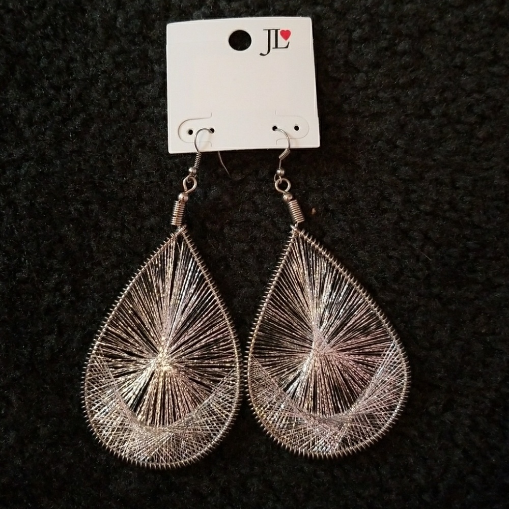 Joyce Leslie Silver Dangle Earrings
