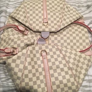 Checkered duffle bag