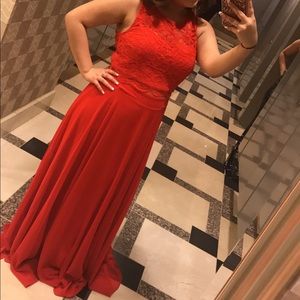 ruby red gown