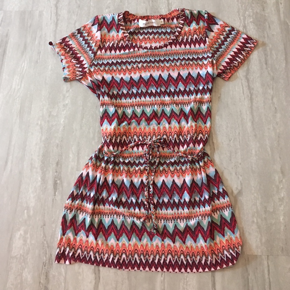 TBAGS Tie Front Tunic Dress