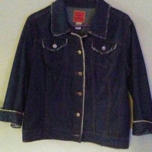 Deep denim jean jacket