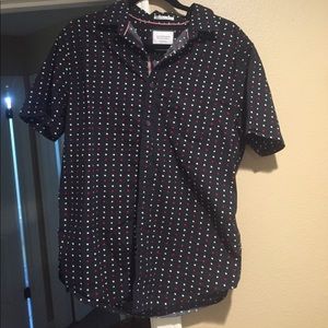 Cactus Man Poker Short Sleeved Button Up