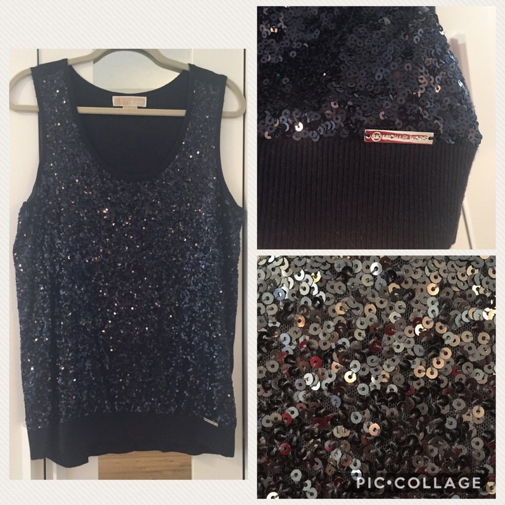 Michael Kors Sequin Sweater Tank